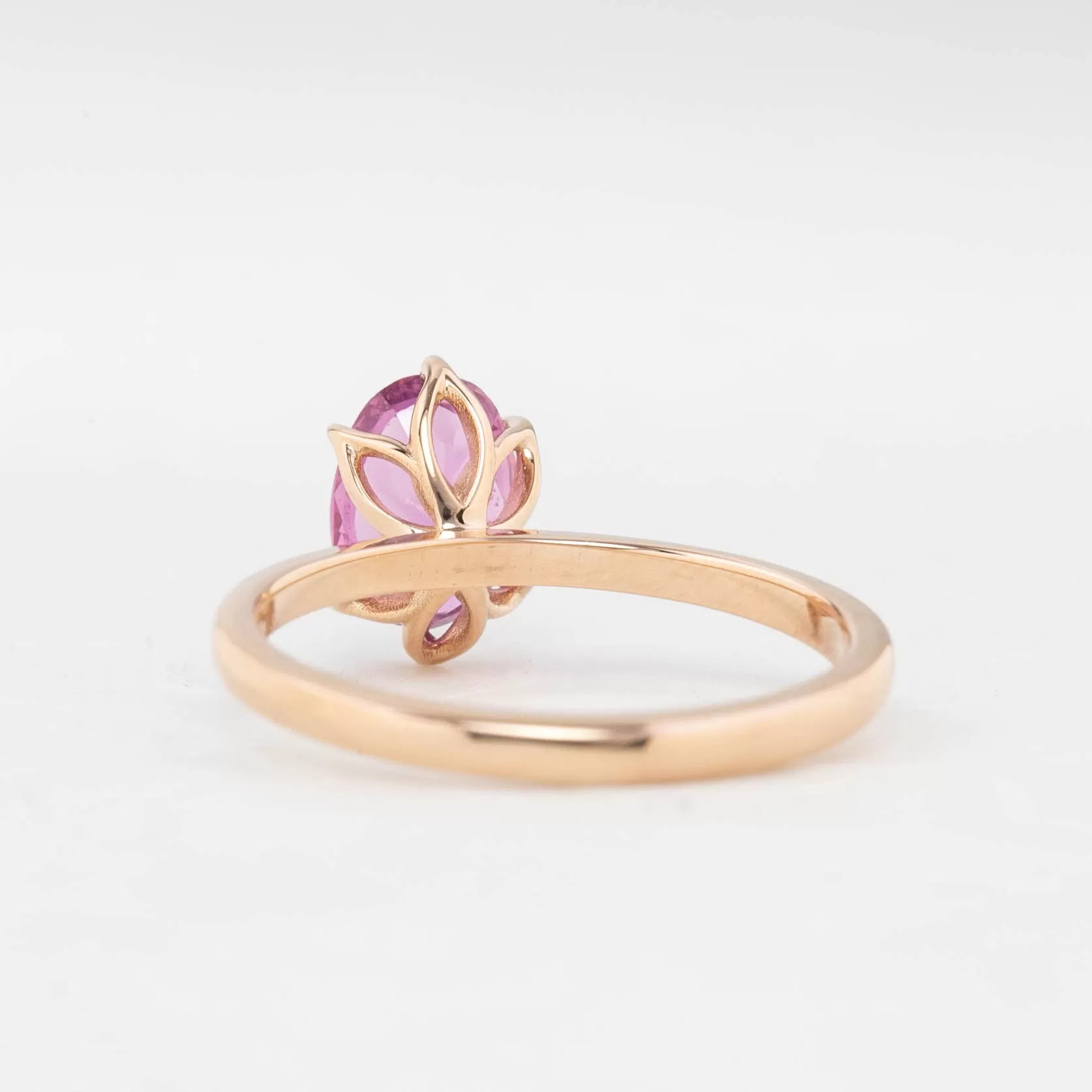 Floryn Ring 1.59ct Pink Sapphire Ring, 14k Rose Gold (One of a kind)