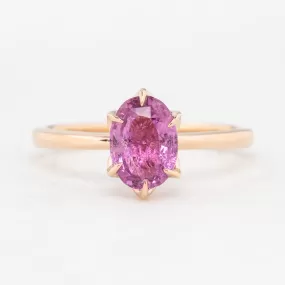 Floryn Ring 1.59ct Pink Sapphire Ring, 14k Rose Gold (One of a kind)