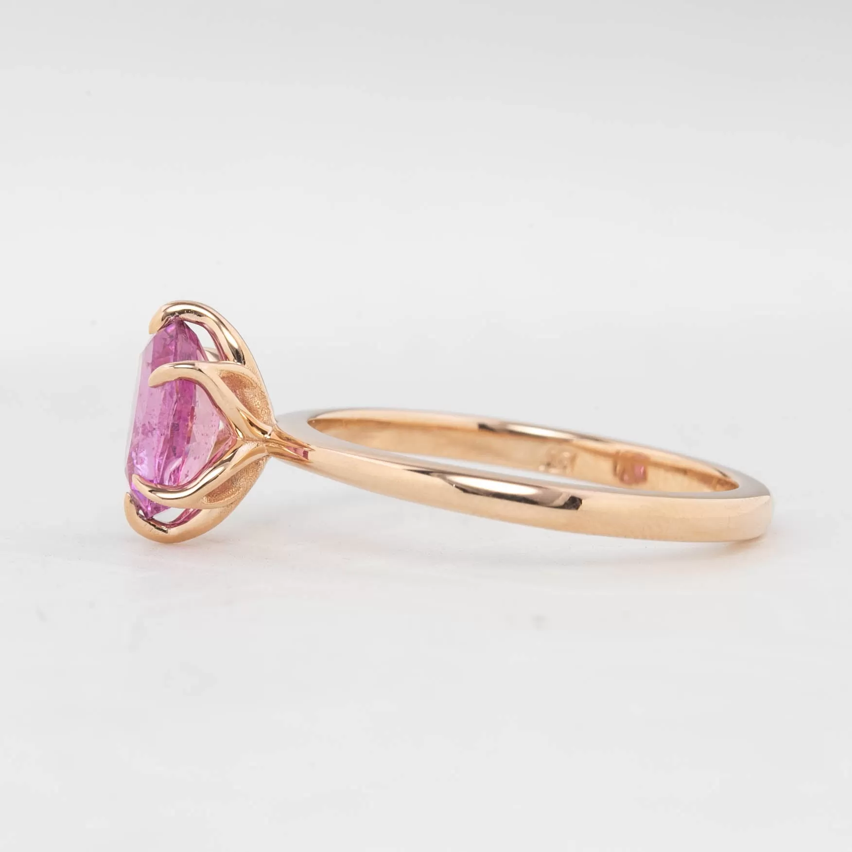 Floryn Ring 1.59ct Pink Sapphire Ring, 14k Rose Gold (One of a kind)