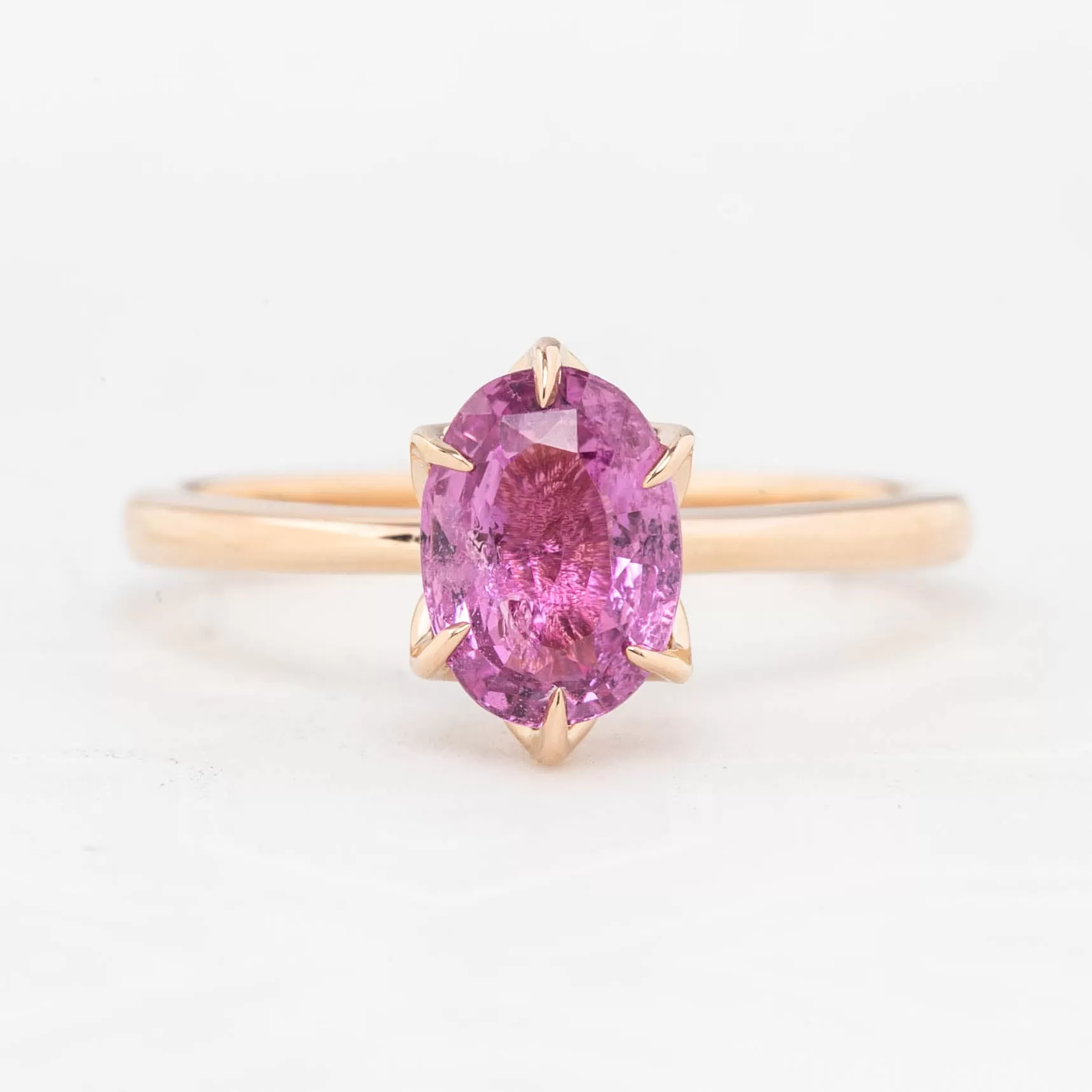 Floryn Ring 1.59ct Pink Sapphire Ring, 14k Rose Gold (One of a kind)