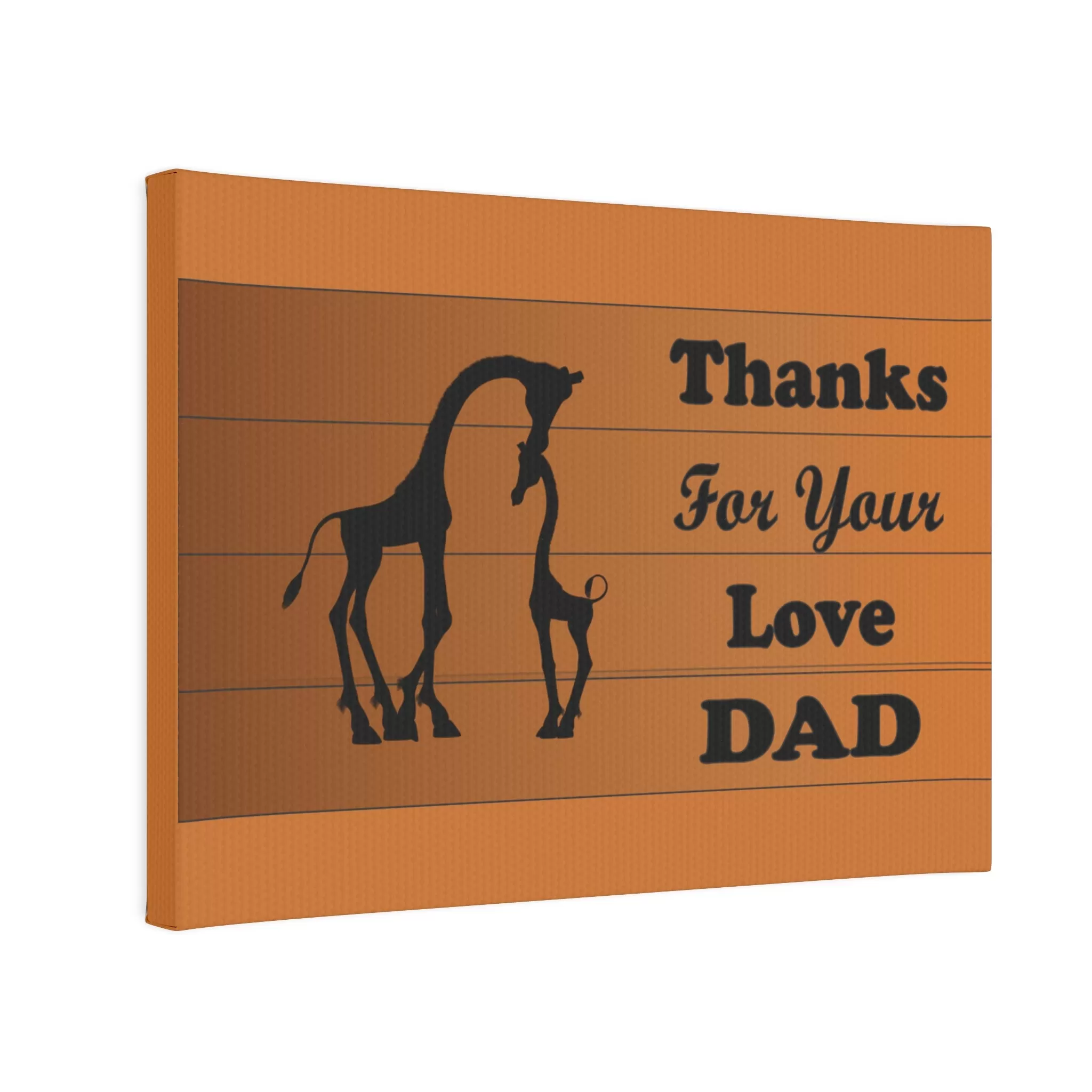 Giraffe Canvas Photo Tile - Thanks For Your Love Dad