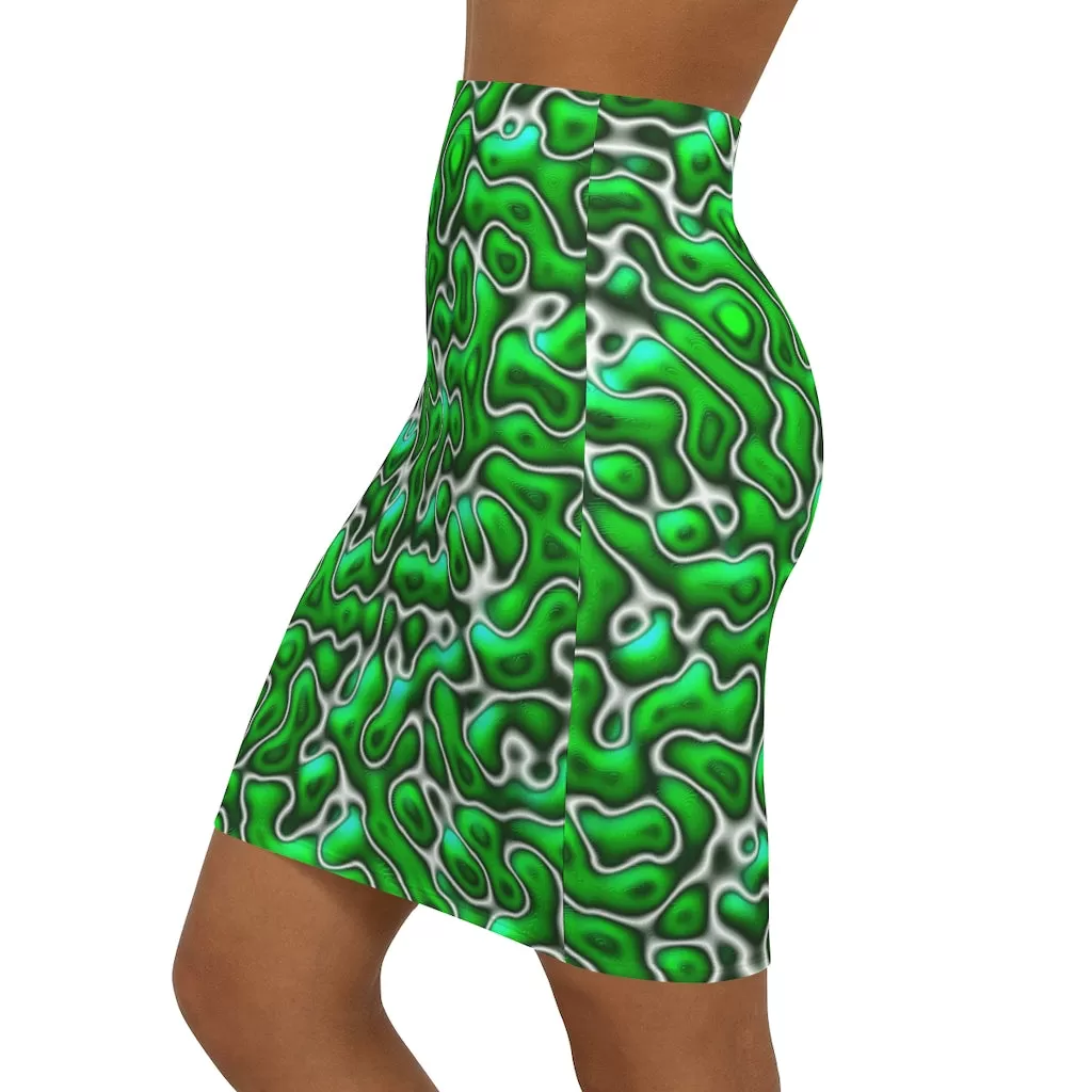 Green Marble Mini Skirt