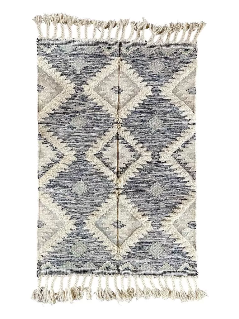 Hand Knotted Wool & Cotton RUG 17