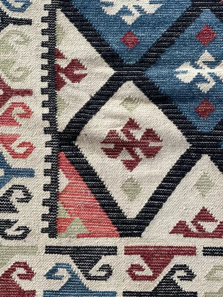 Hand Knotted Wool & Cotton RUG 58