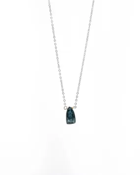 Insightful Teal Kyanite Sterling Silver Necklace