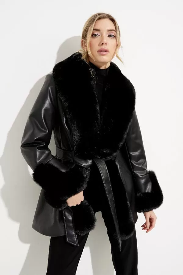 Joseph Ribkoff Leatherette Coat - 233927