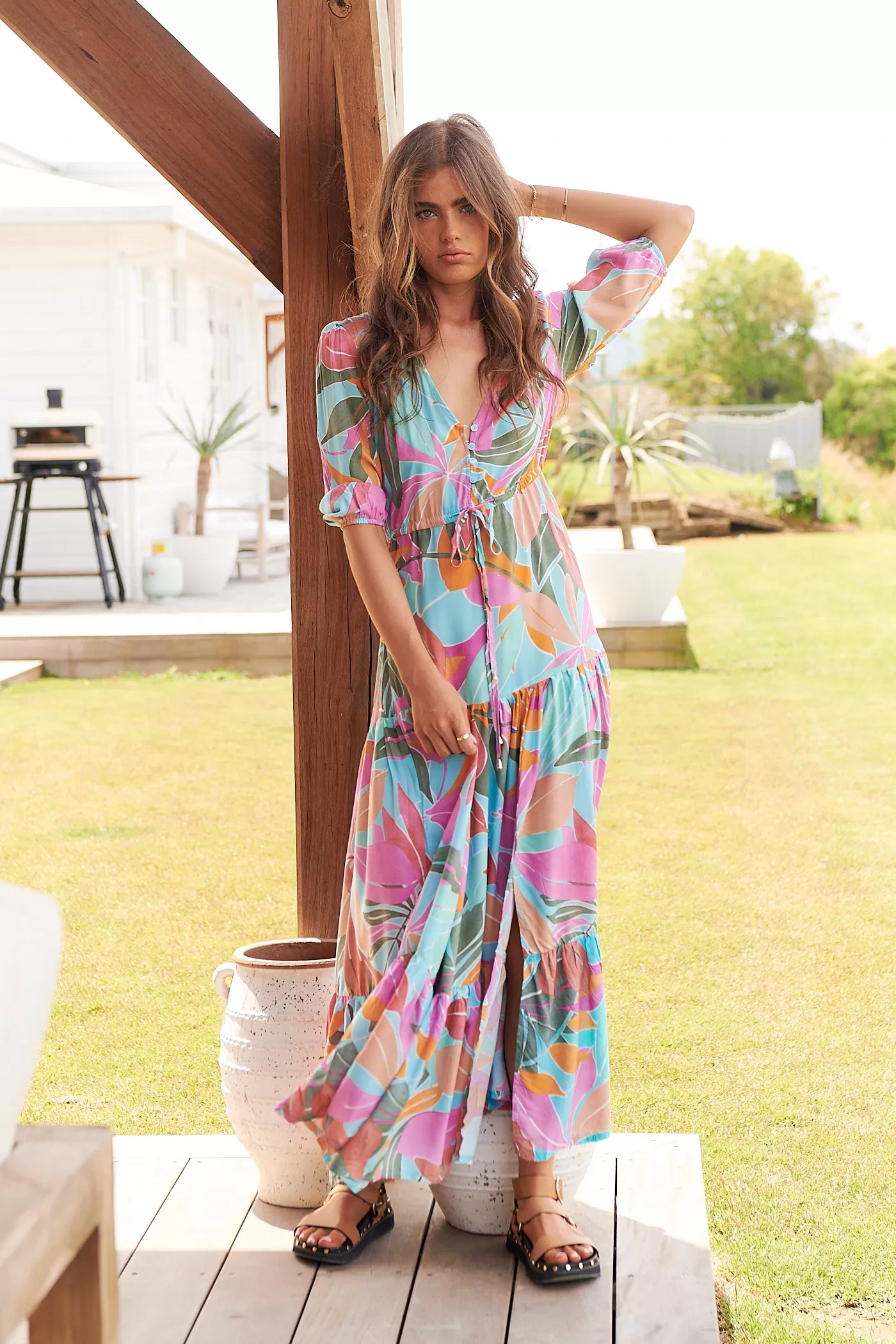 Kia Maxi Dress Multicolour - Multicolour