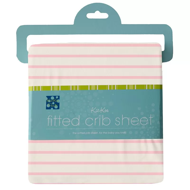 Kickee Pants Crib Sheet - Lotus Sweet Stripe