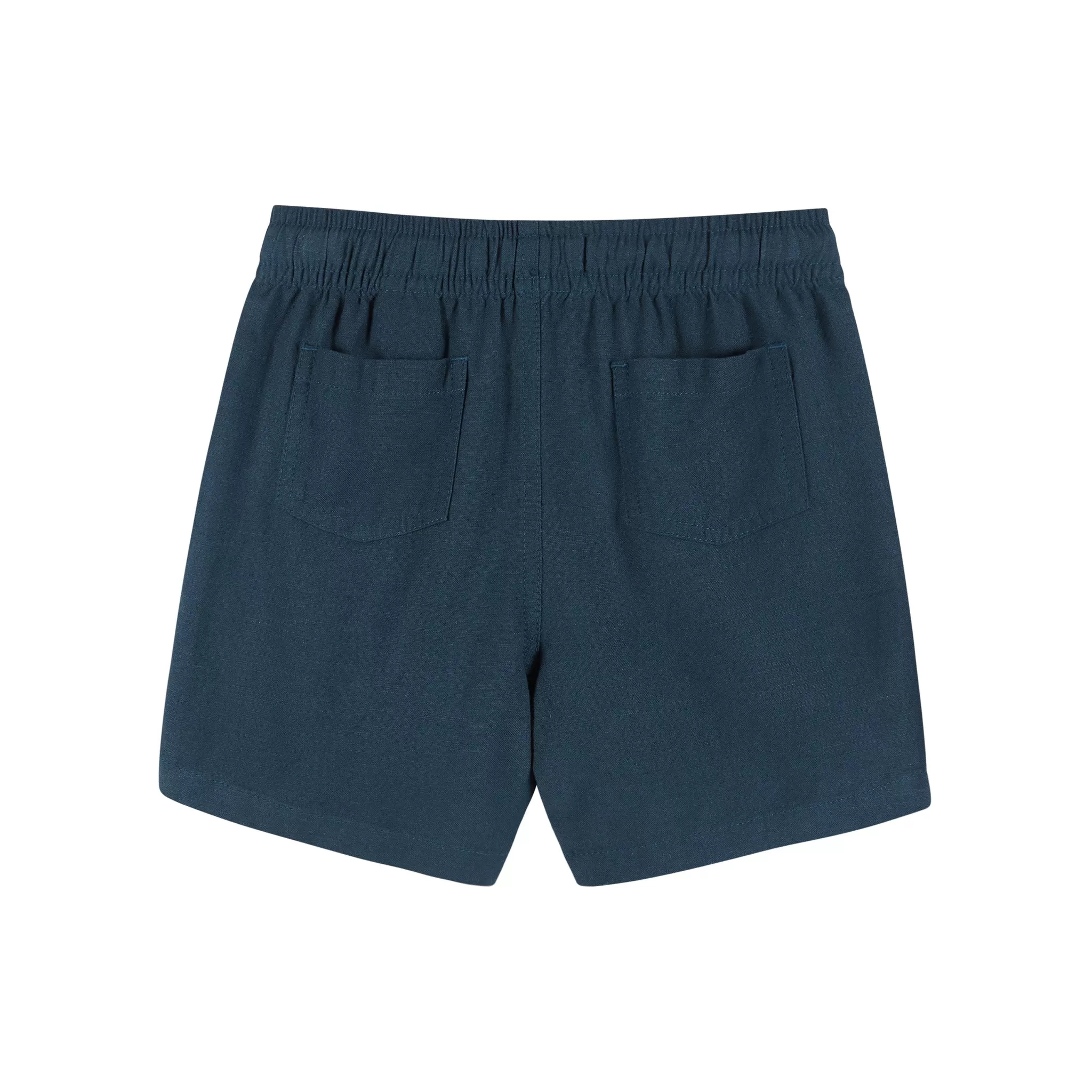 Linen Blend Shorts | Blue