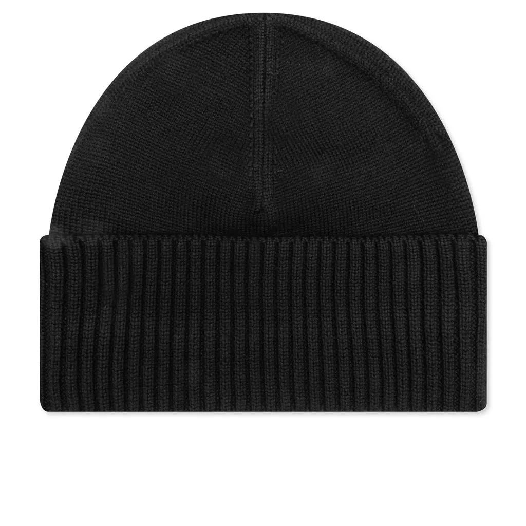 Logo Patch Beanie - Black