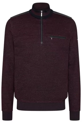 Long Sleeve 1/4 Zip Knit Burgundy 8550-25075