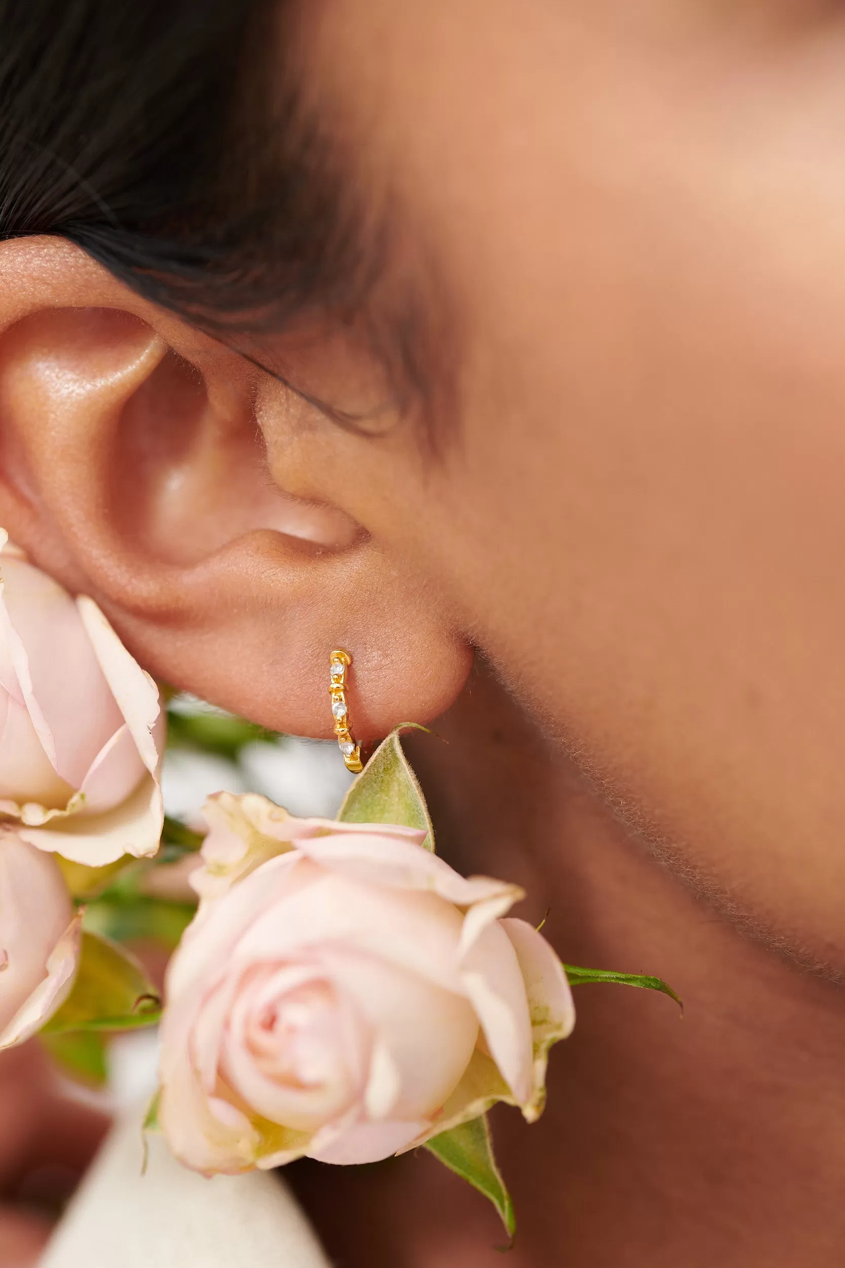 Madame Blanche Aquamarine Hoops