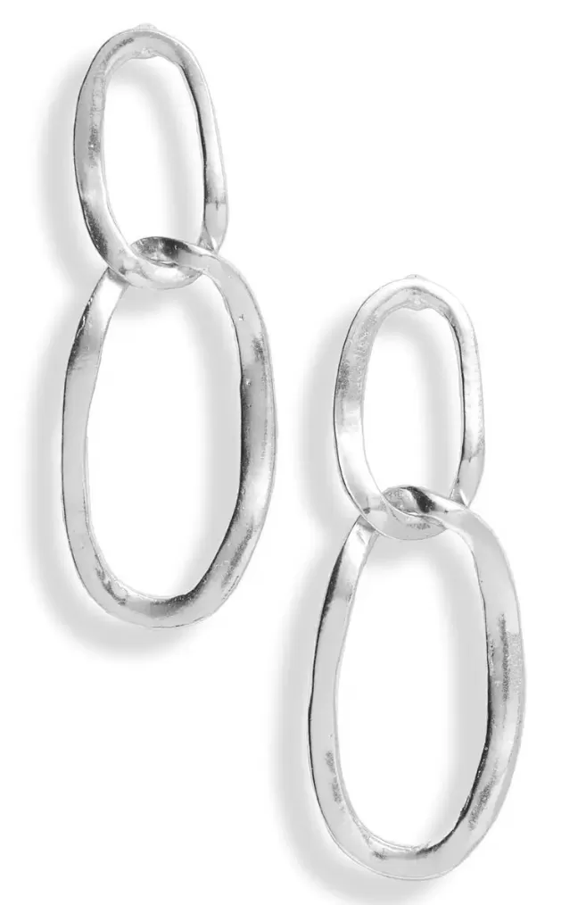 Maxi oval link pendant earrings