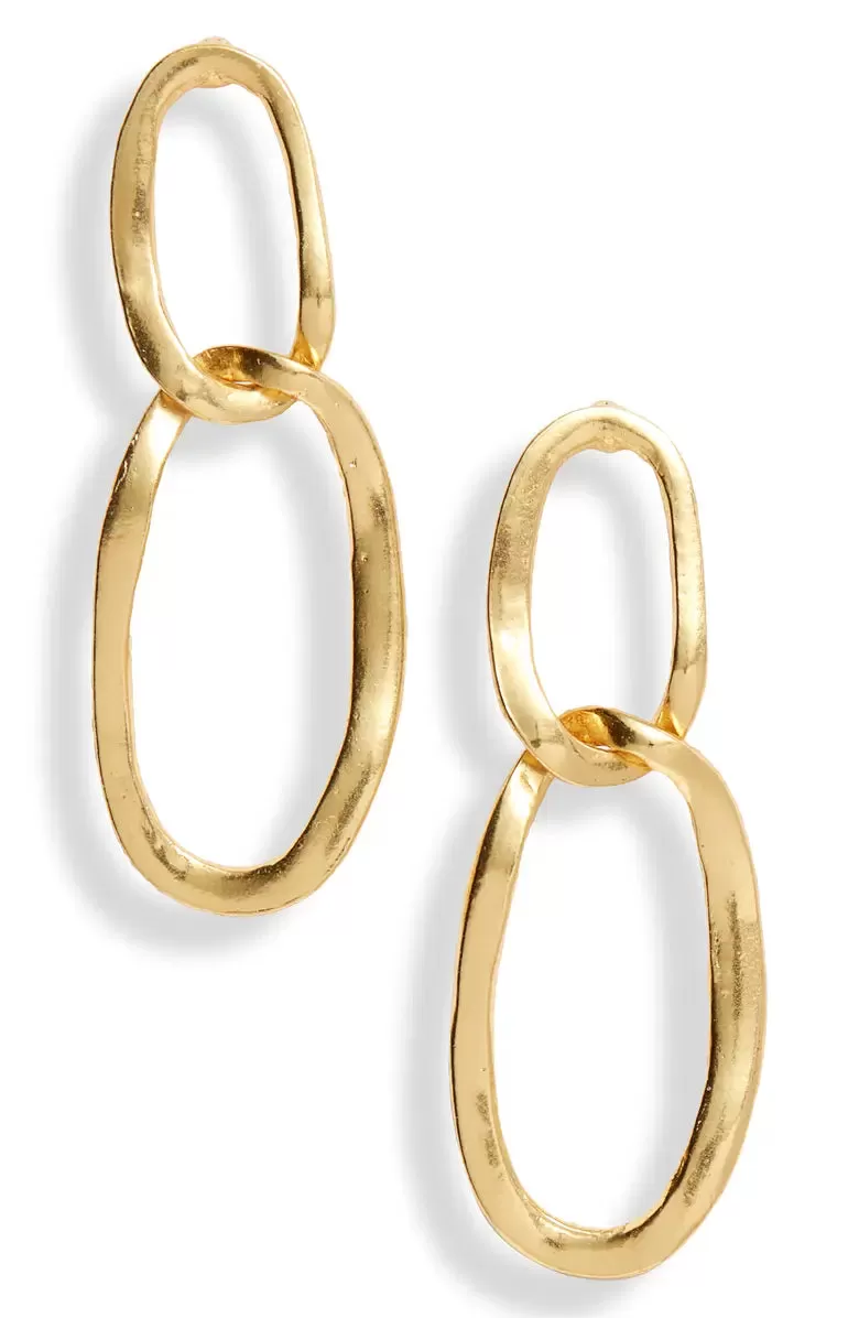 Maxi oval link pendant earrings