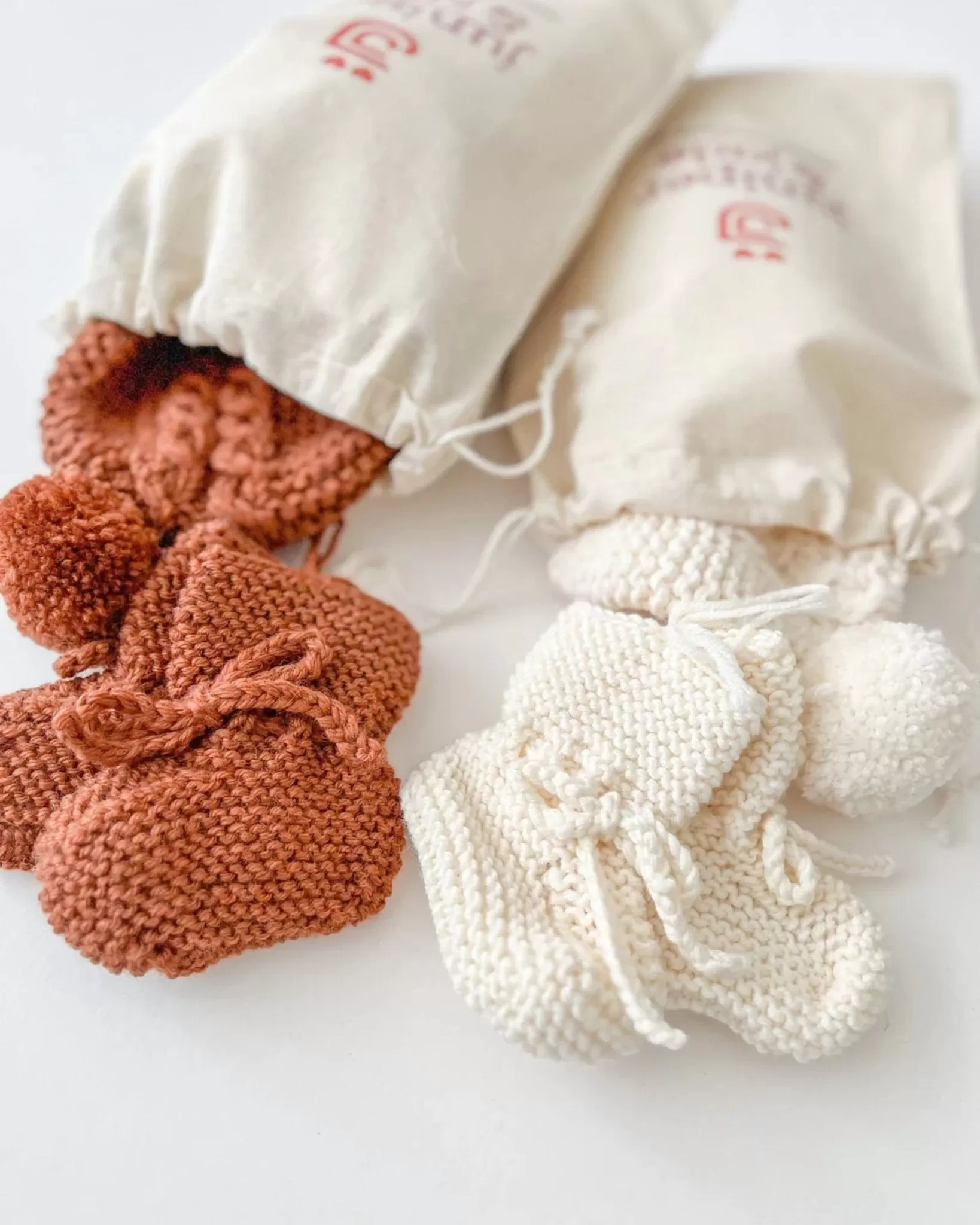 Merino Wool Bonnet & Bootie Set | Cinnamon