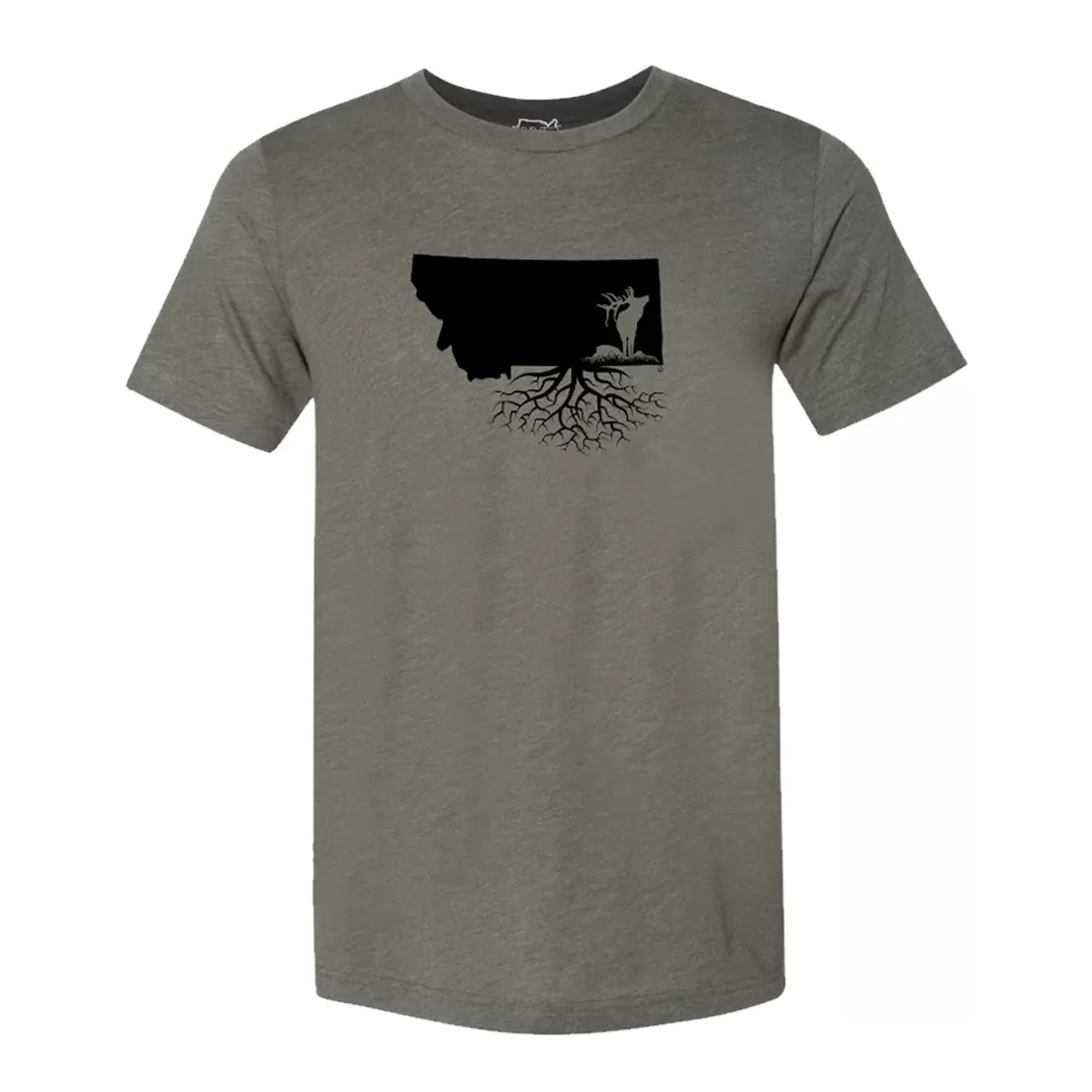 Montana Roots Elk Crewneck Tee (Unisex)