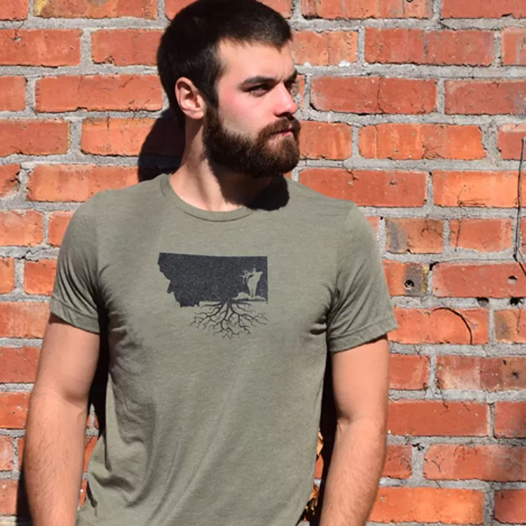 Montana Roots Elk Crewneck Tee (Unisex)