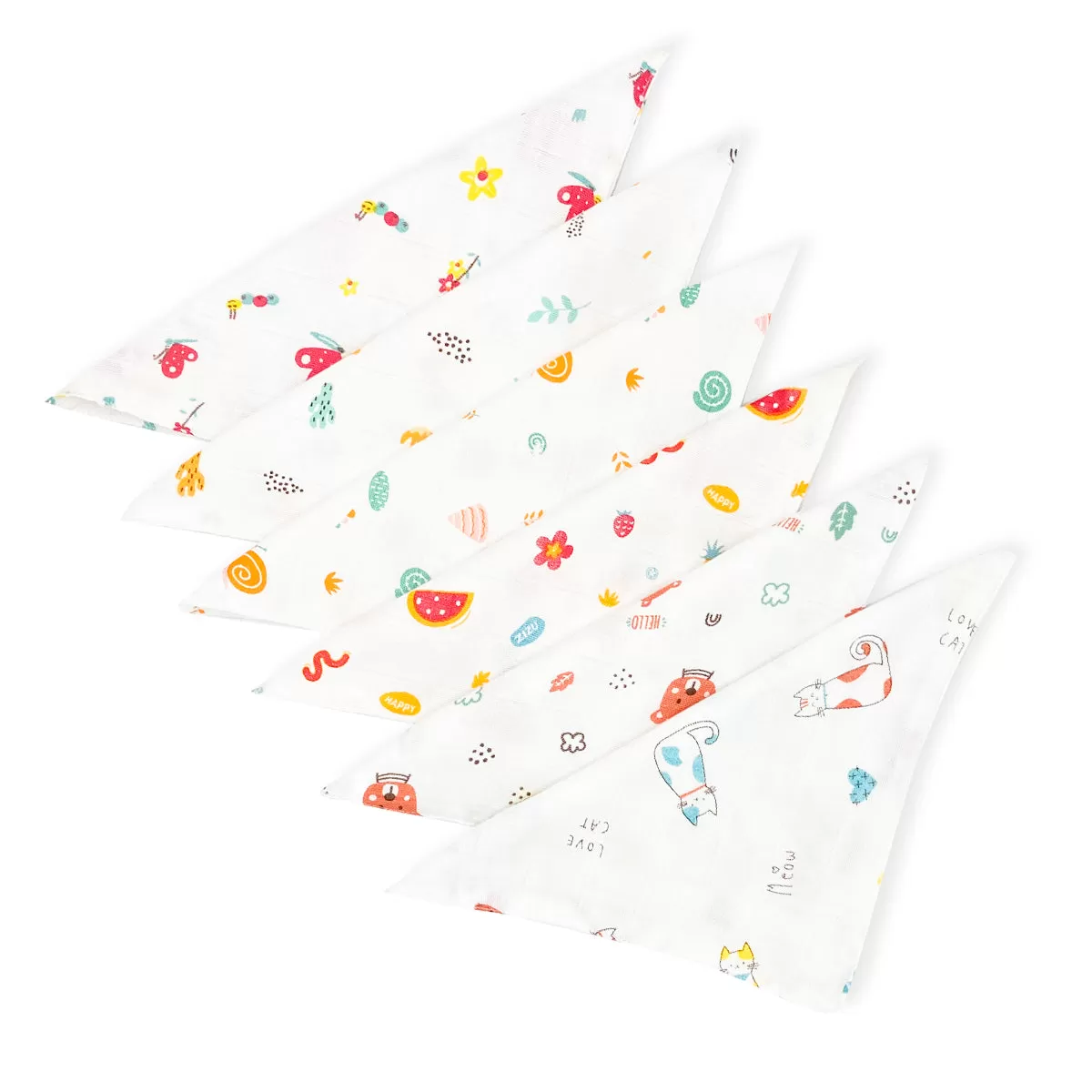 Muslin Baby Wipes / Newborn Napkin -100% Organic Cotton (Pack of 6)