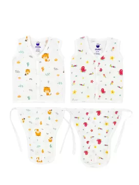 Muslin Jabla & Nappy -100% Cotton, soft Langot Jabla Set (Pack of 2)