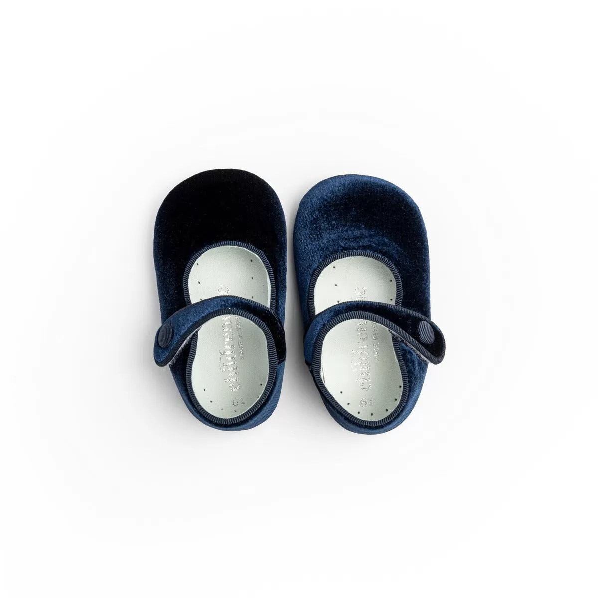 My-First Velvet Mary Janes in Navy