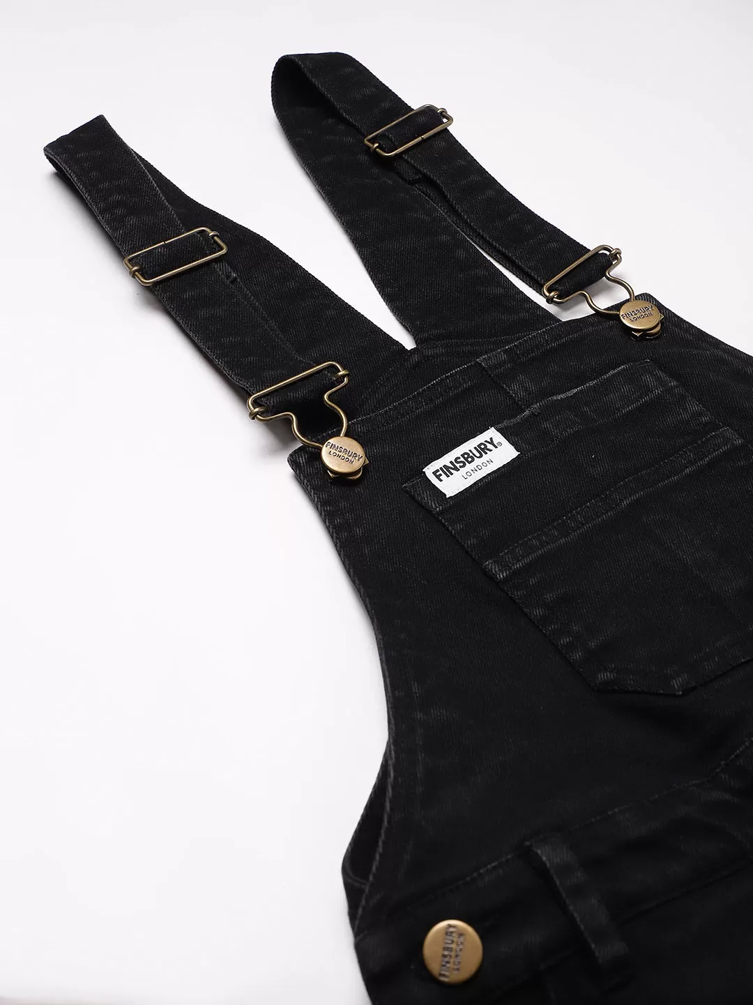 NaughtyDungaree® Women's Black Denim Dungaree Essential