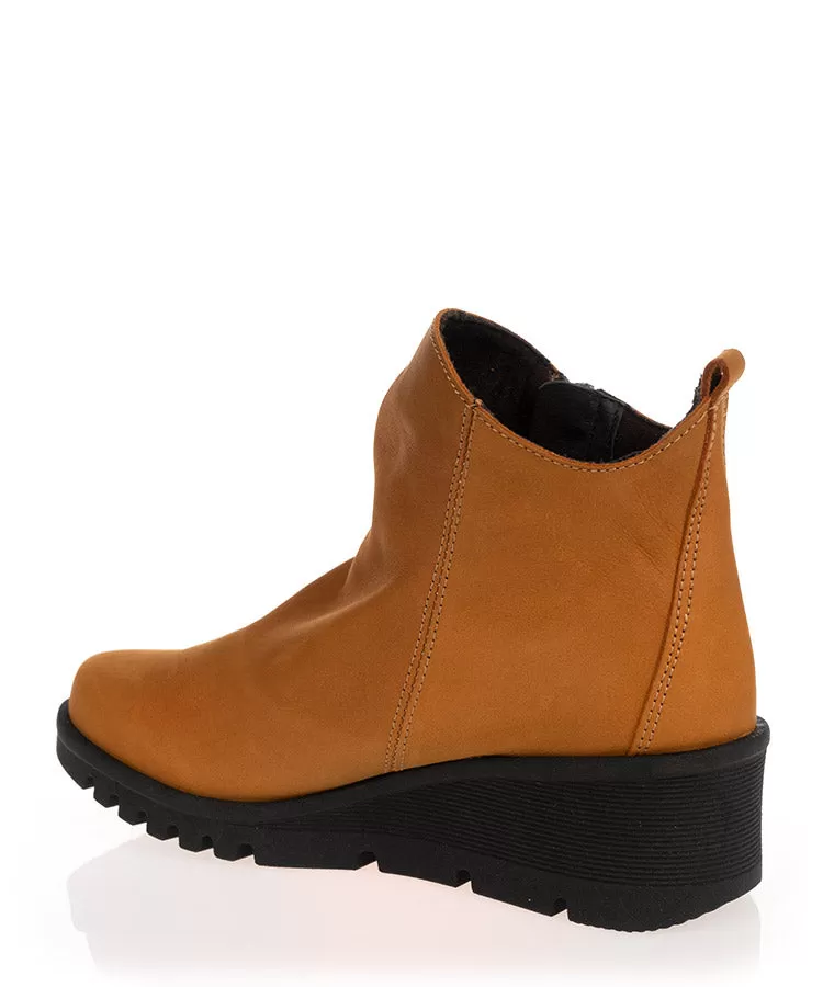 Neo 20837 NE Botin Curry Nubuck Leather Ankle Boot