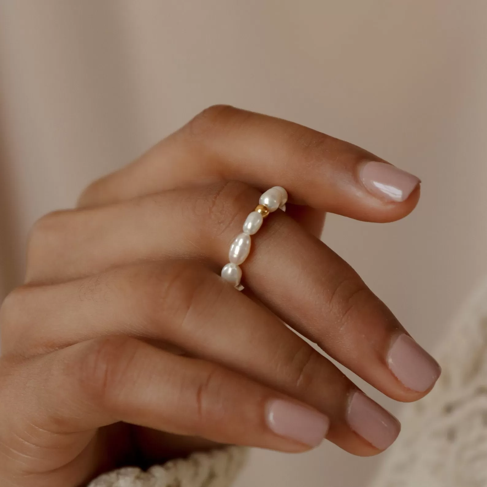 Pearl Beaded Ring