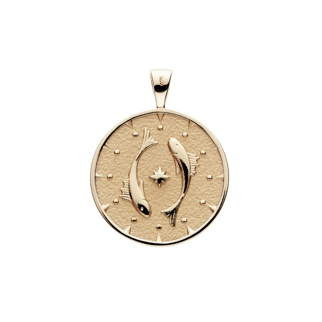 PISCES JW Zodiac Pendant Coin - Feb 19 - Mar 20