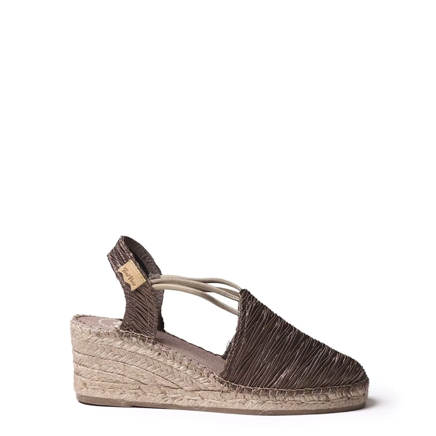 Plain Textile Wedge Espadrille for Women - Tania-PL