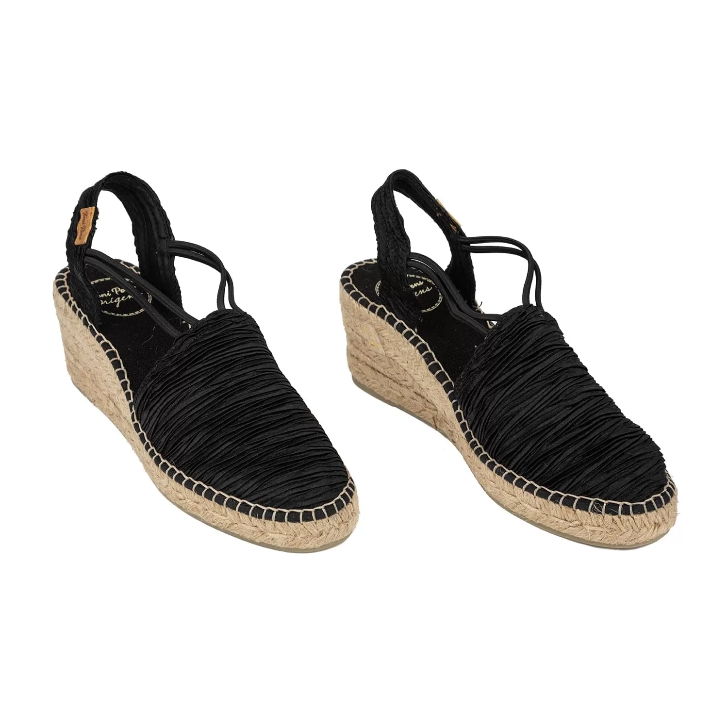 Plain Textile Wedge Espadrille for Women - Tania-PL