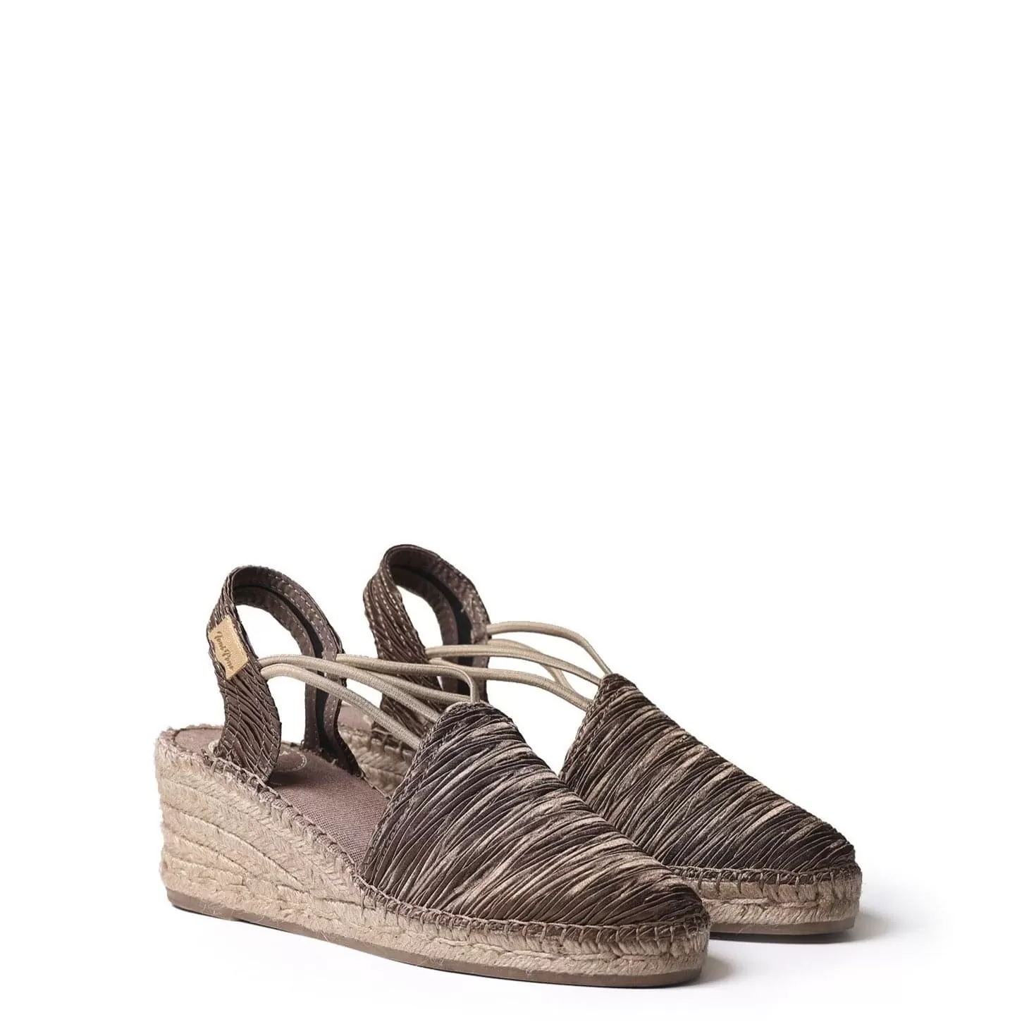 Plain Textile Wedge Espadrille for Women - Tania-PL