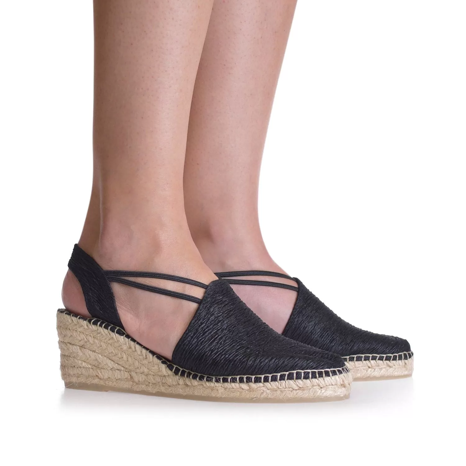 Plain Textile Wedge Espadrille for Women - Tania-RP