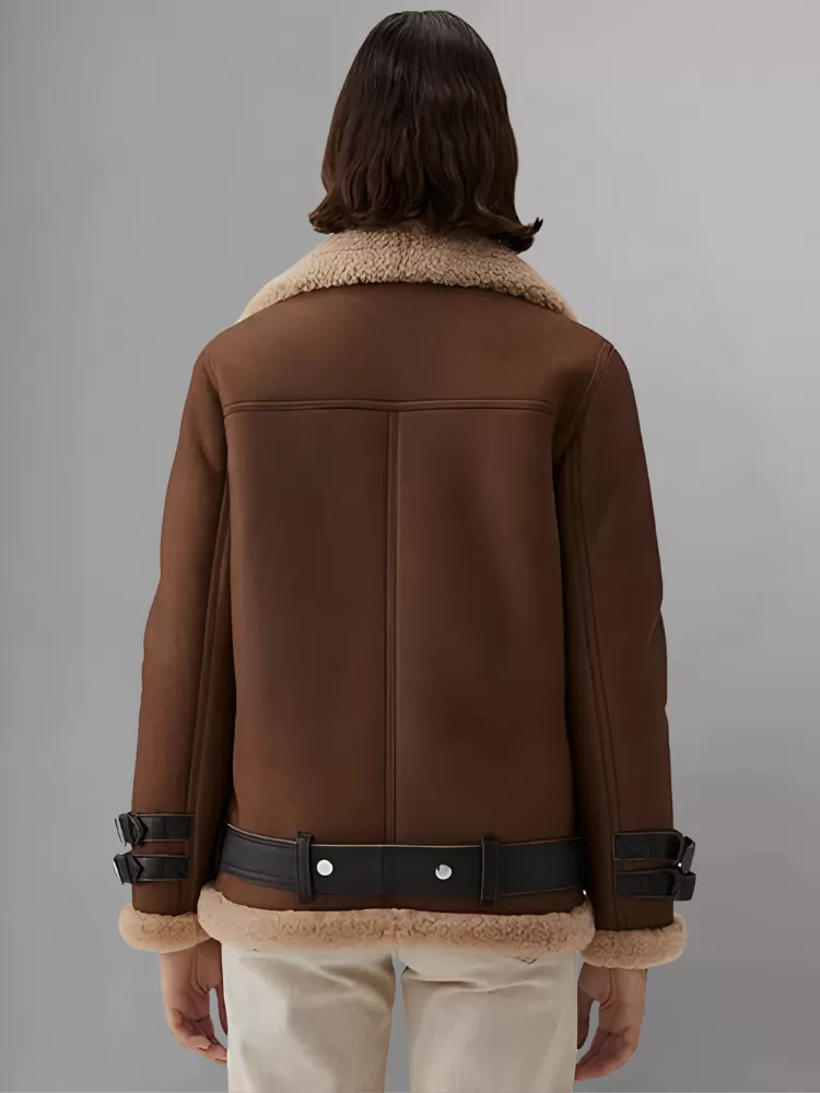 Real Leather Shearling Moto Jackets