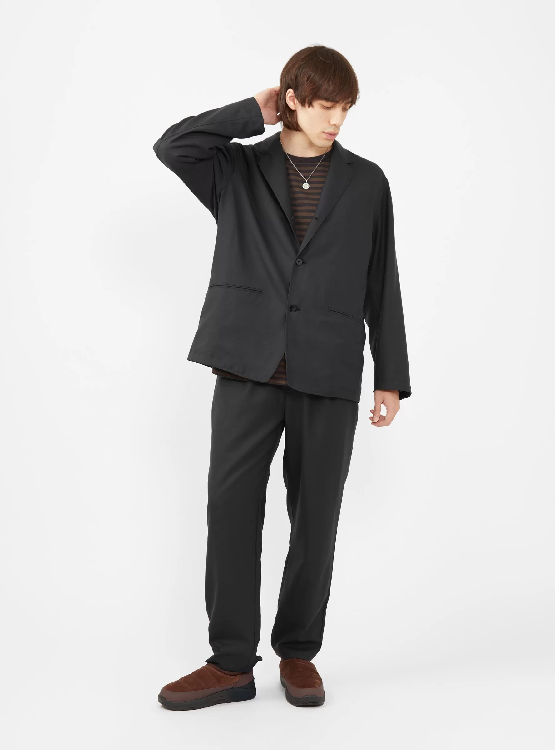 Relaxed Wool Jacket Ink Black