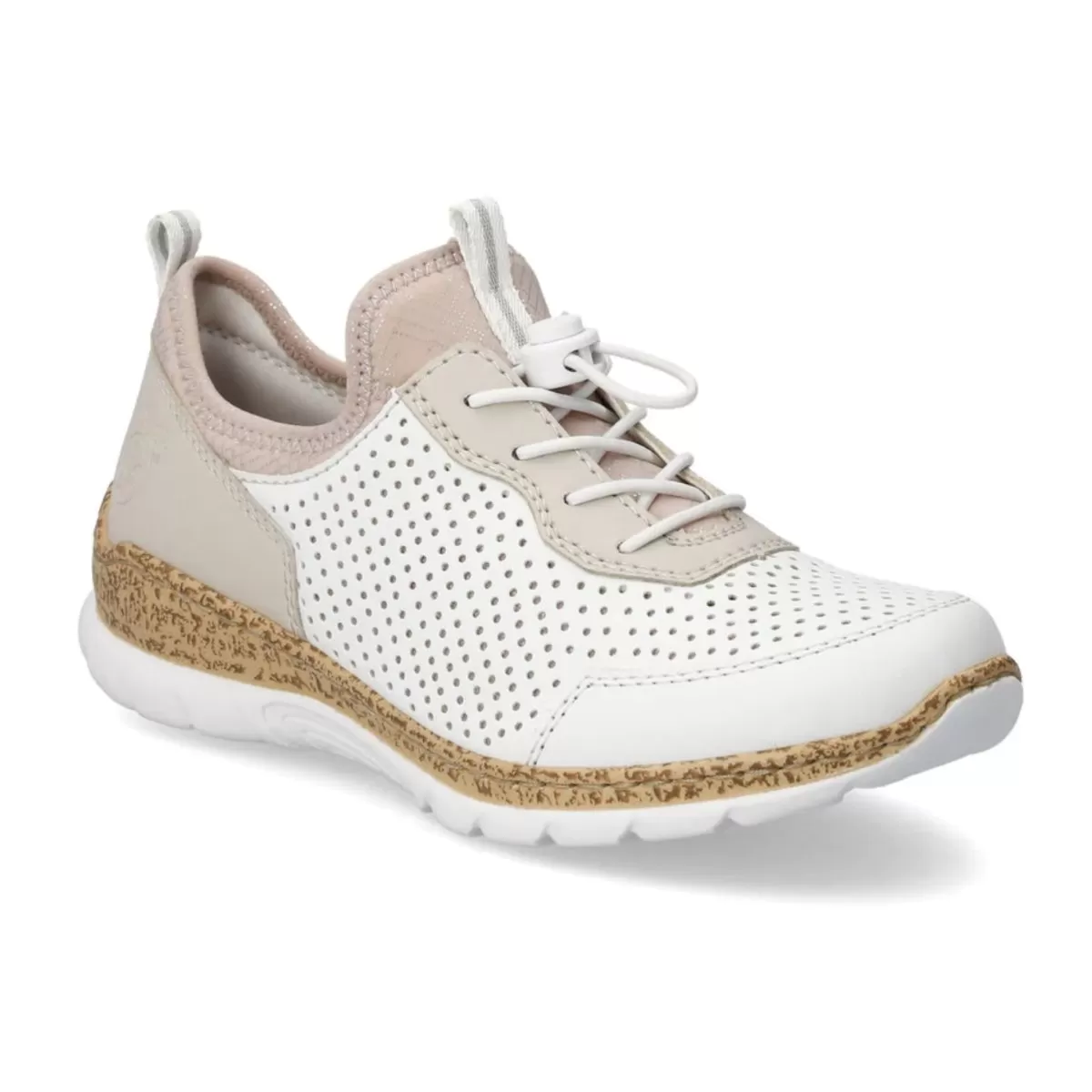 Rieker Women's N4286-80 Nikita White/Pearl/Rose-Silver