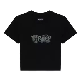 RIPNDIP WOMEN'S ANGELS BABY TEE-BLACK