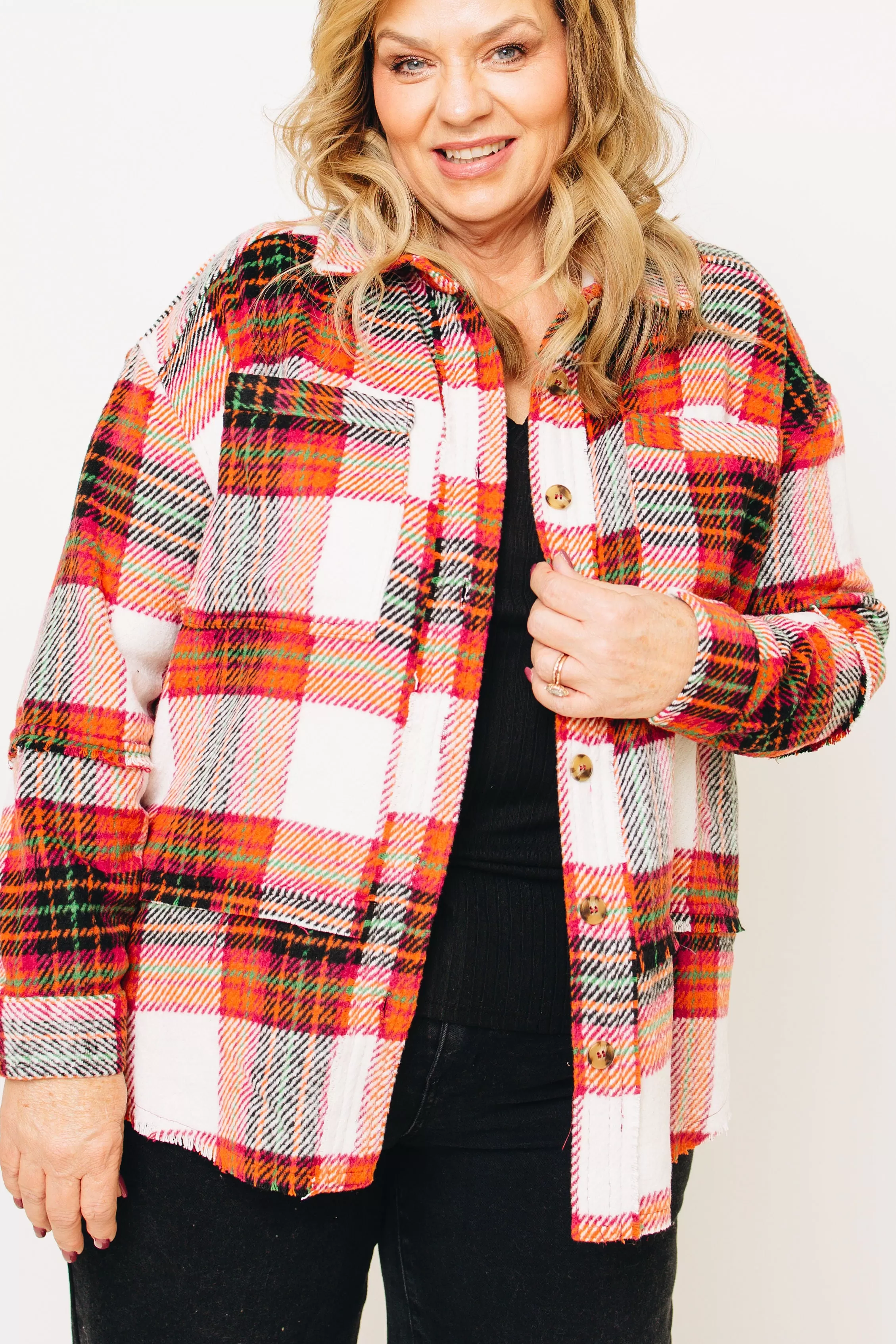 Rustic Hue Multi Plaid Button Up Shirt (S-3XL)