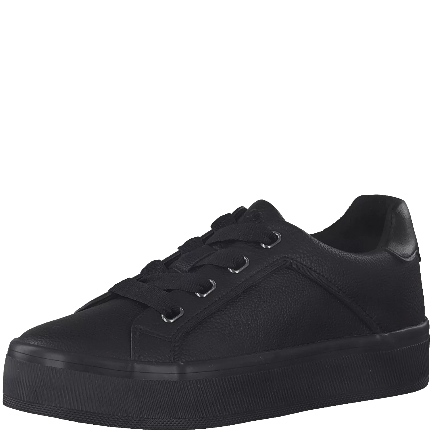 S Oliver Lace Up Trainer Black