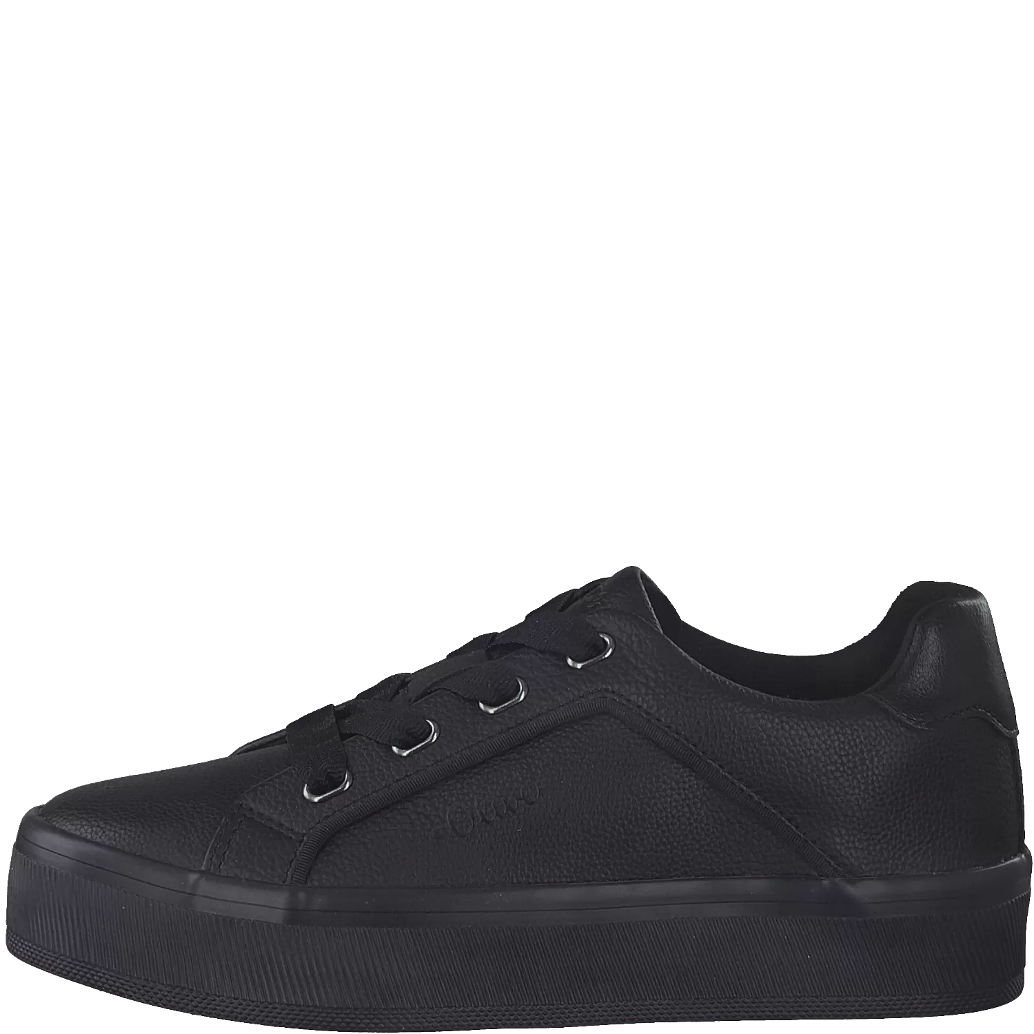 S Oliver Lace Up Trainer Black