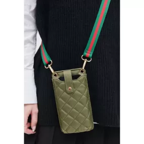 Shauna Cell Phone Crossbody-Sage