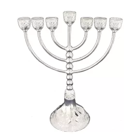 Silver Plated Menorah Hanukkah candles from Israel - 11″ / 28 cm