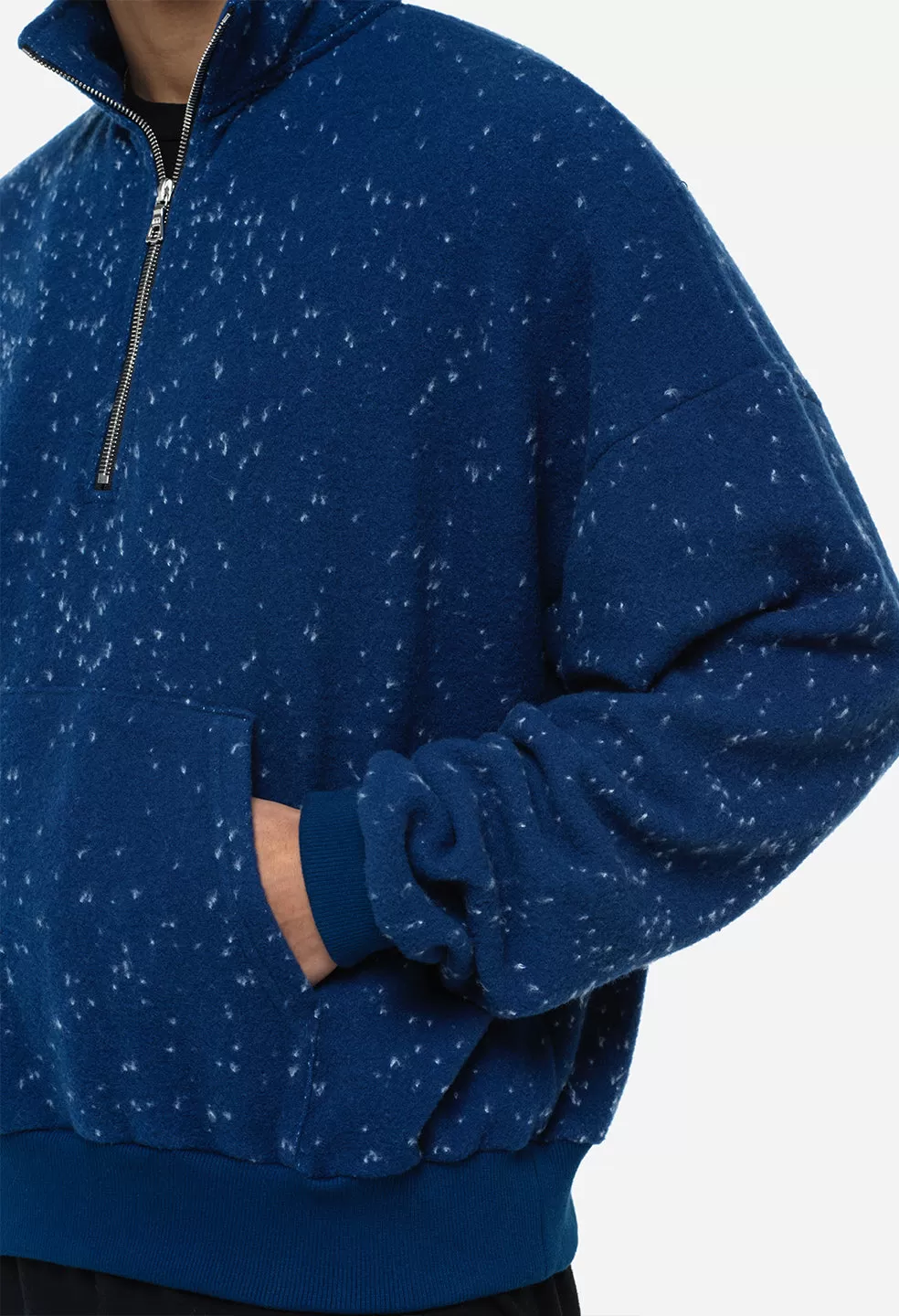 Spec Wool Zip Pullover / Royal