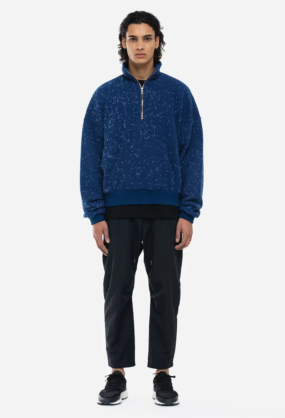 Spec Wool Zip Pullover / Royal