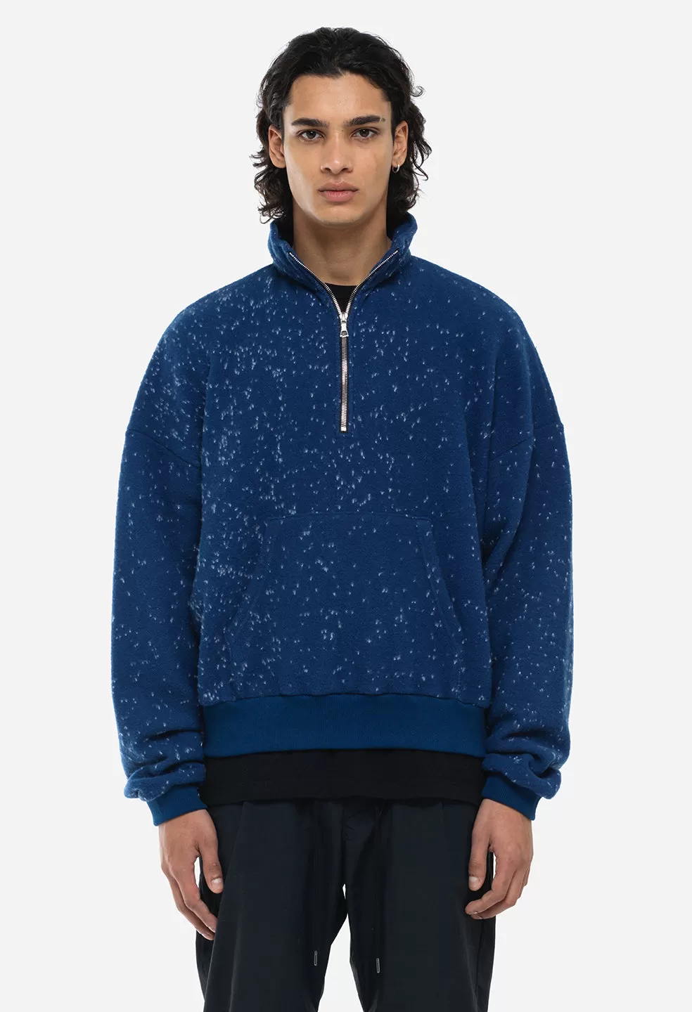 Spec Wool Zip Pullover / Royal