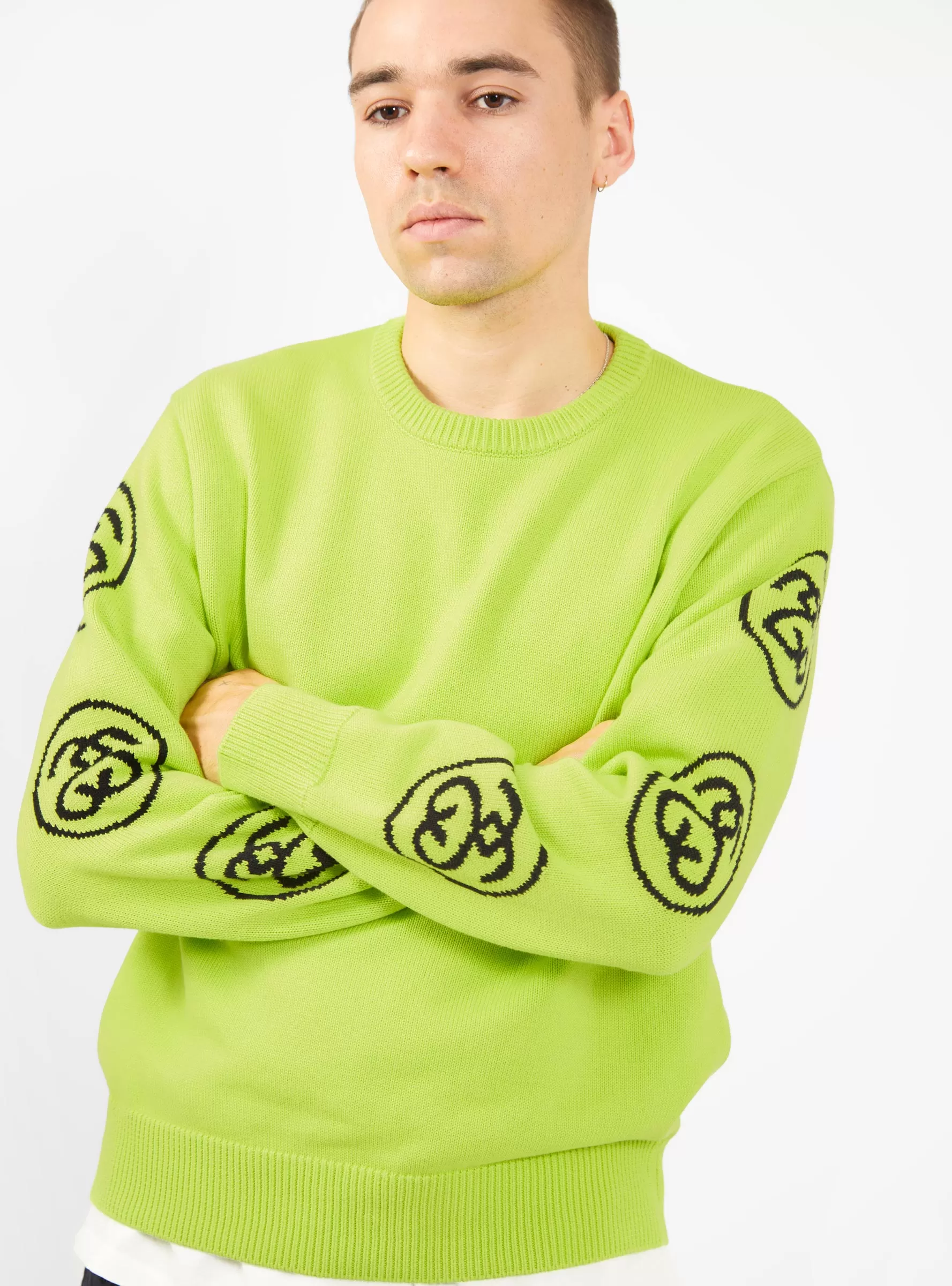 SS Link Sweater Lime Green