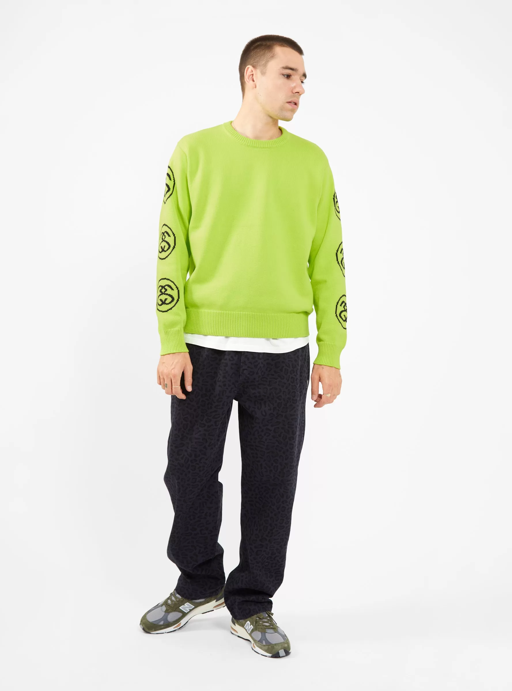 SS Link Sweater Lime Green