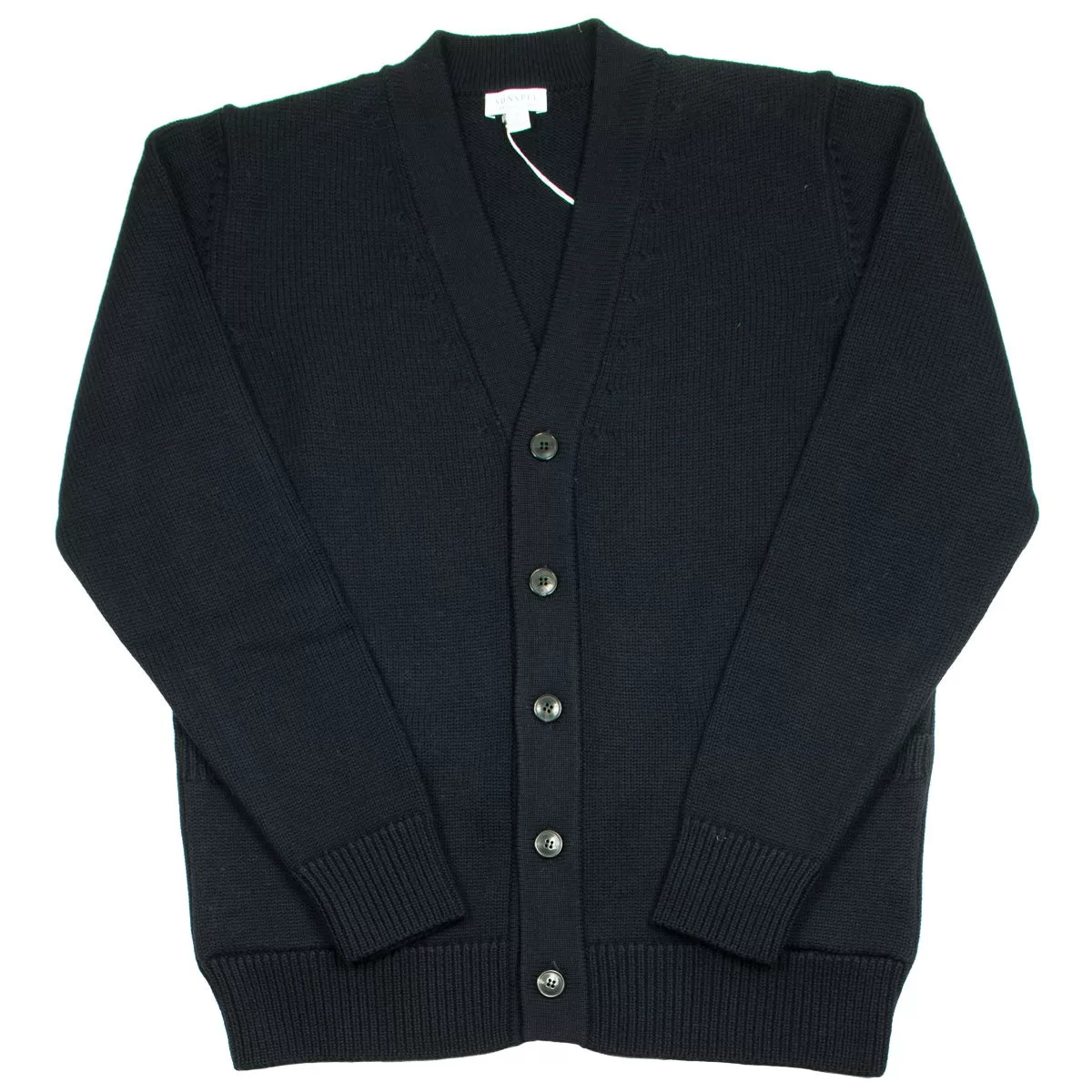 Sunspel - Merino Long Sleeve Cardigan - Navy