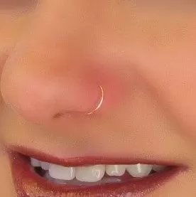 Super Thin Nose Ring with Hook 26g - Choose Your Metal, Choose Your Size