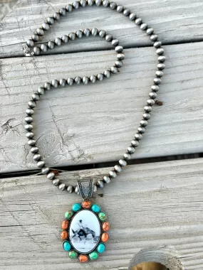 The Big Valley Bucking Horse  Pendant Necklace