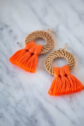 The Dark Crabb Earring in Orange